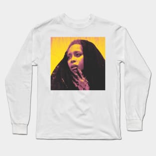 Badu Nostalgic Retro Pink Long Sleeve T-Shirt